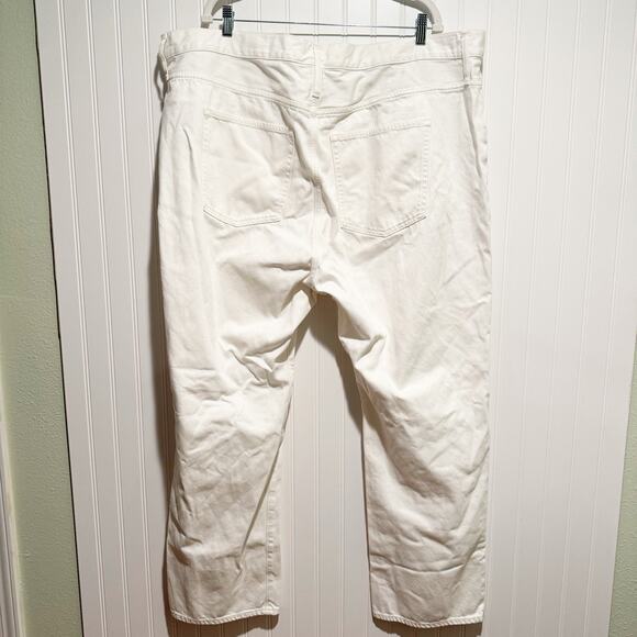 J Crew White Denim Straight Leg Jeans Classic Coastal Nautical Plus Size 24 - Picture 5 of 6